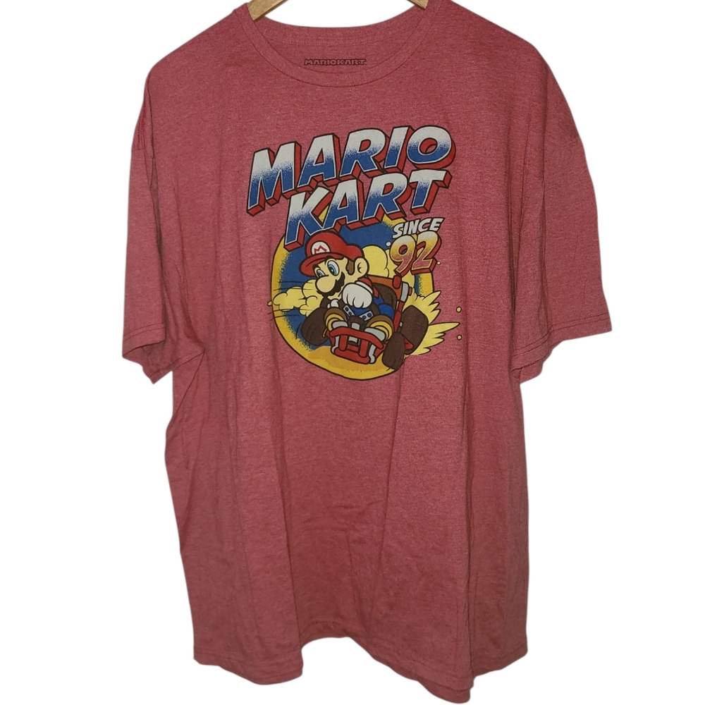 Mario Kart Red Graphic T-Shirt Size 2X